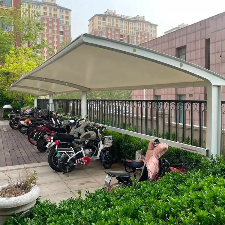 烟台膜结构电动车棚